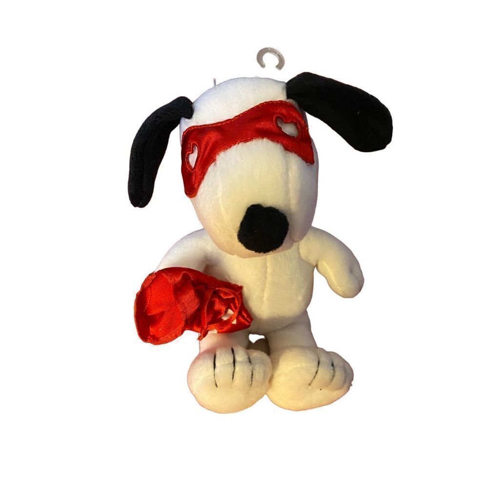Peanuts, snoopy, heart stealer with mask and glasses, Hallmark 8 inch